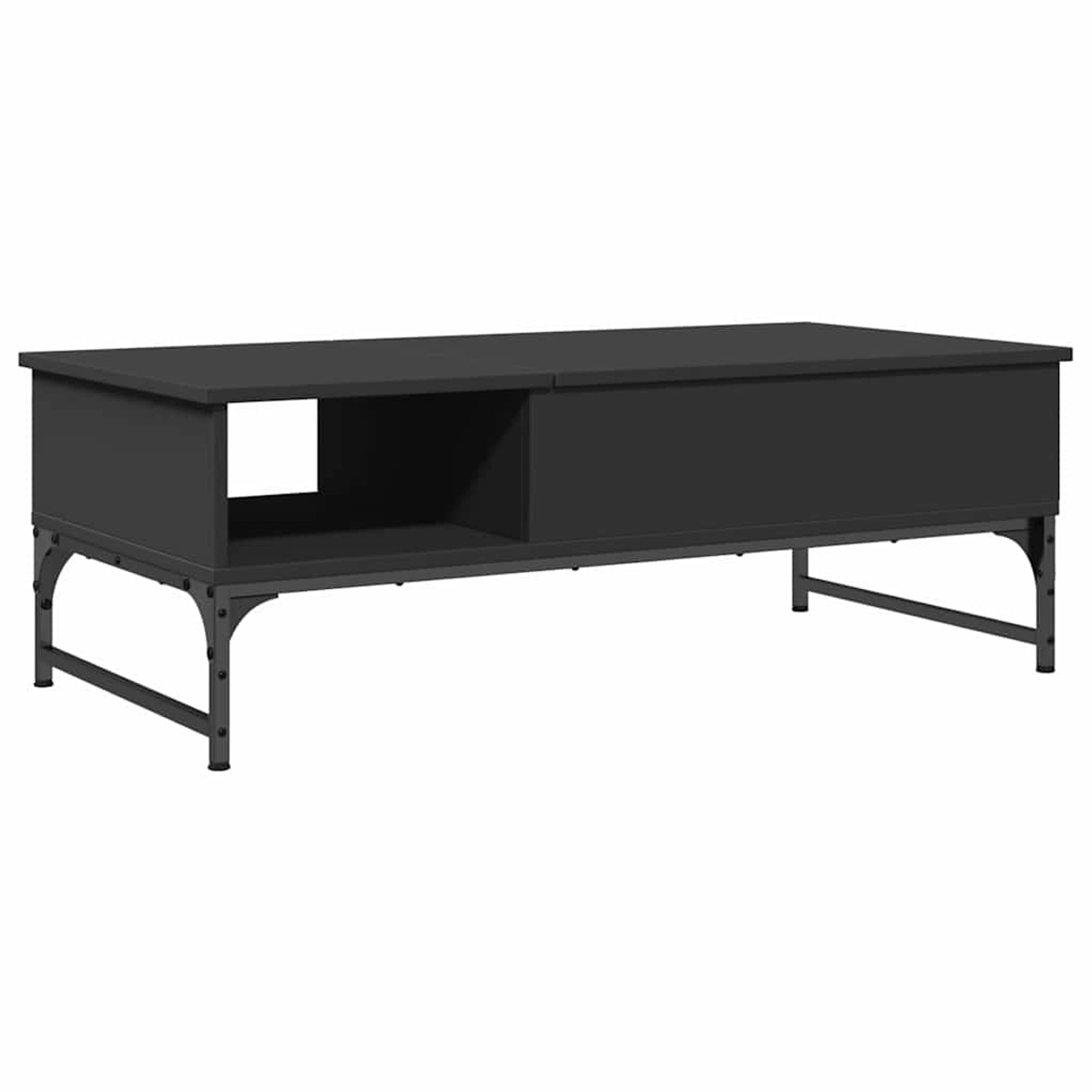 vidaXL Couchtisch Schwarz 100x50x35 cm Holzwerkstoff und Metall 845391 günstig online kaufen