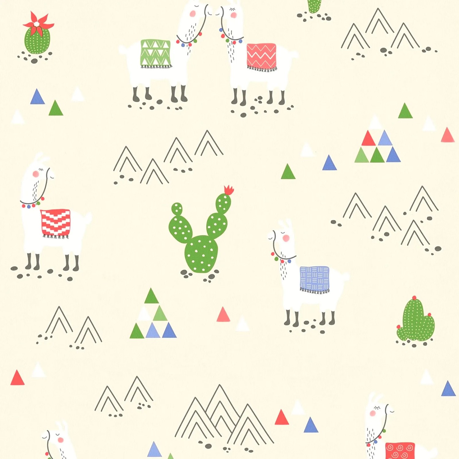 A.S. Création Vliestapete Boys & Girls 6 Lamas Creme-Bunt