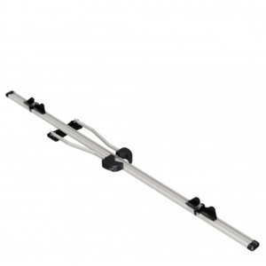 Peruzzo Roma Alu Tandem Fahrradträger für die Dachreling, silberfarben.