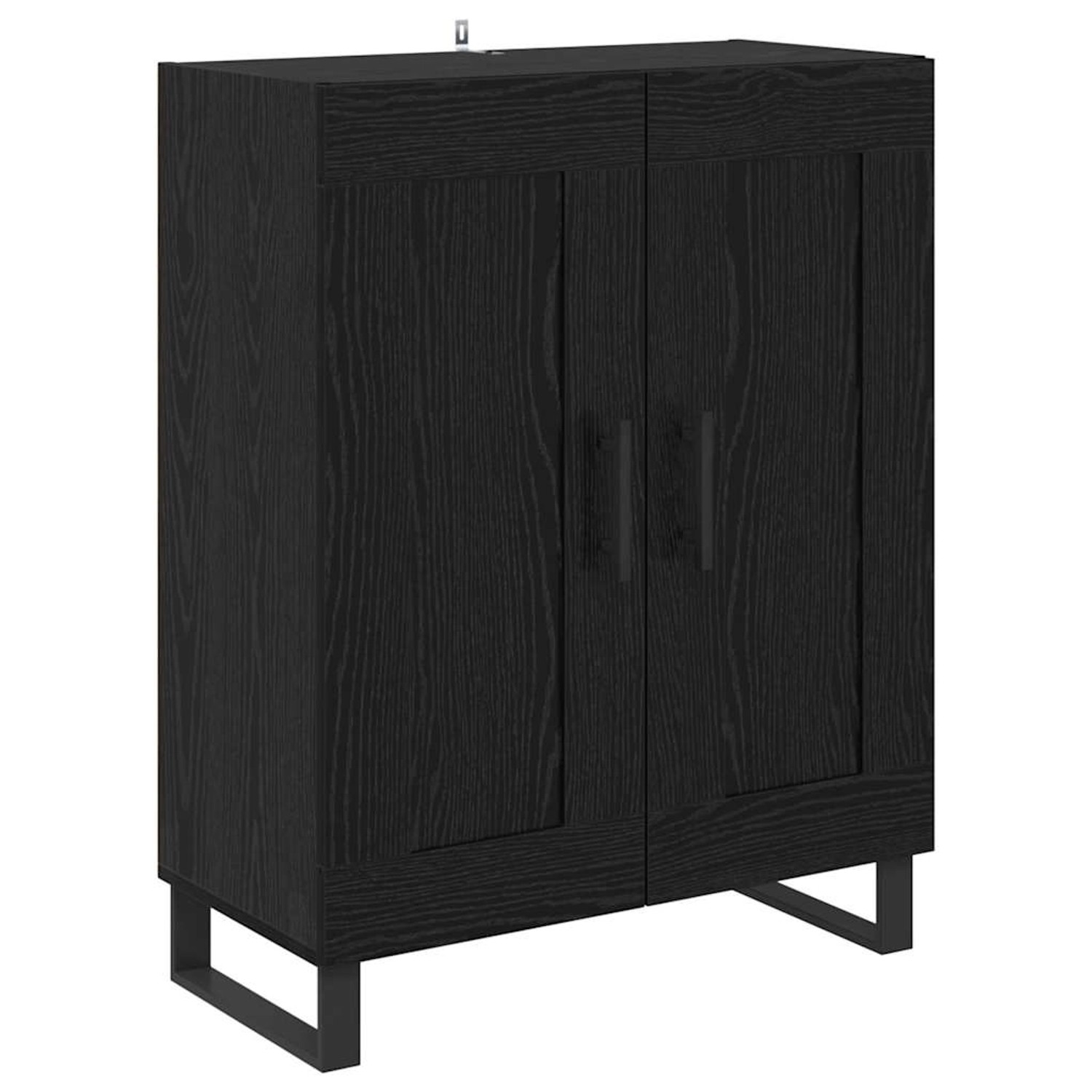 vidaXL Sideboard Schwarz Eichen-Optik 69,5 x 34 x 90 cm 881611 günstig online kaufen
