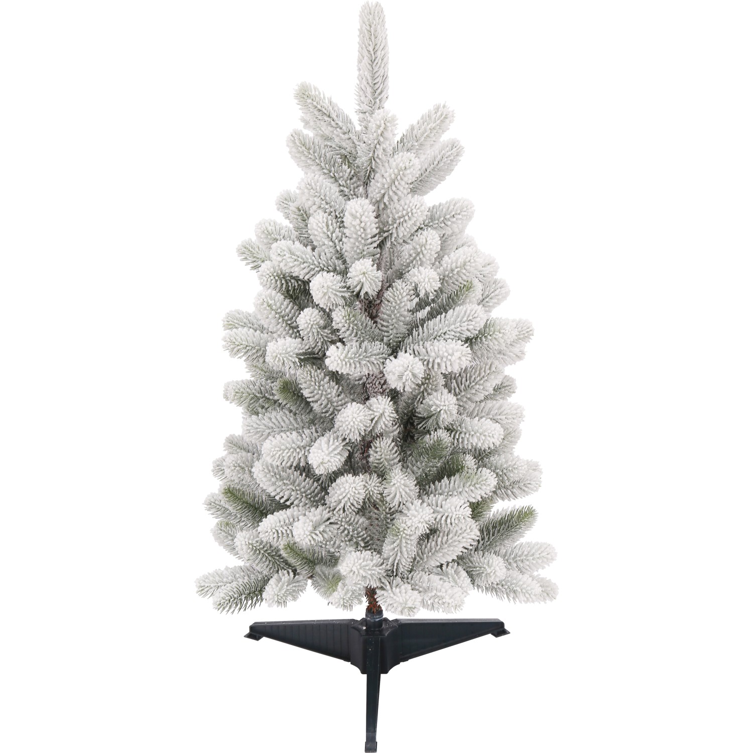 Kunsttanne Nagano mit Kunstschnee Ø 45 cm x 90 cm Weiß