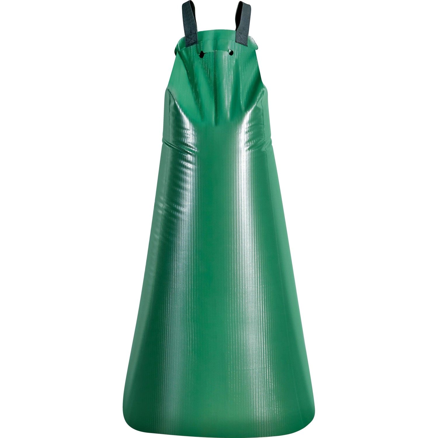 Grüner Tropfbewässerungssack 100 l für Bäume, Teil des Micro-Drip-Systems.