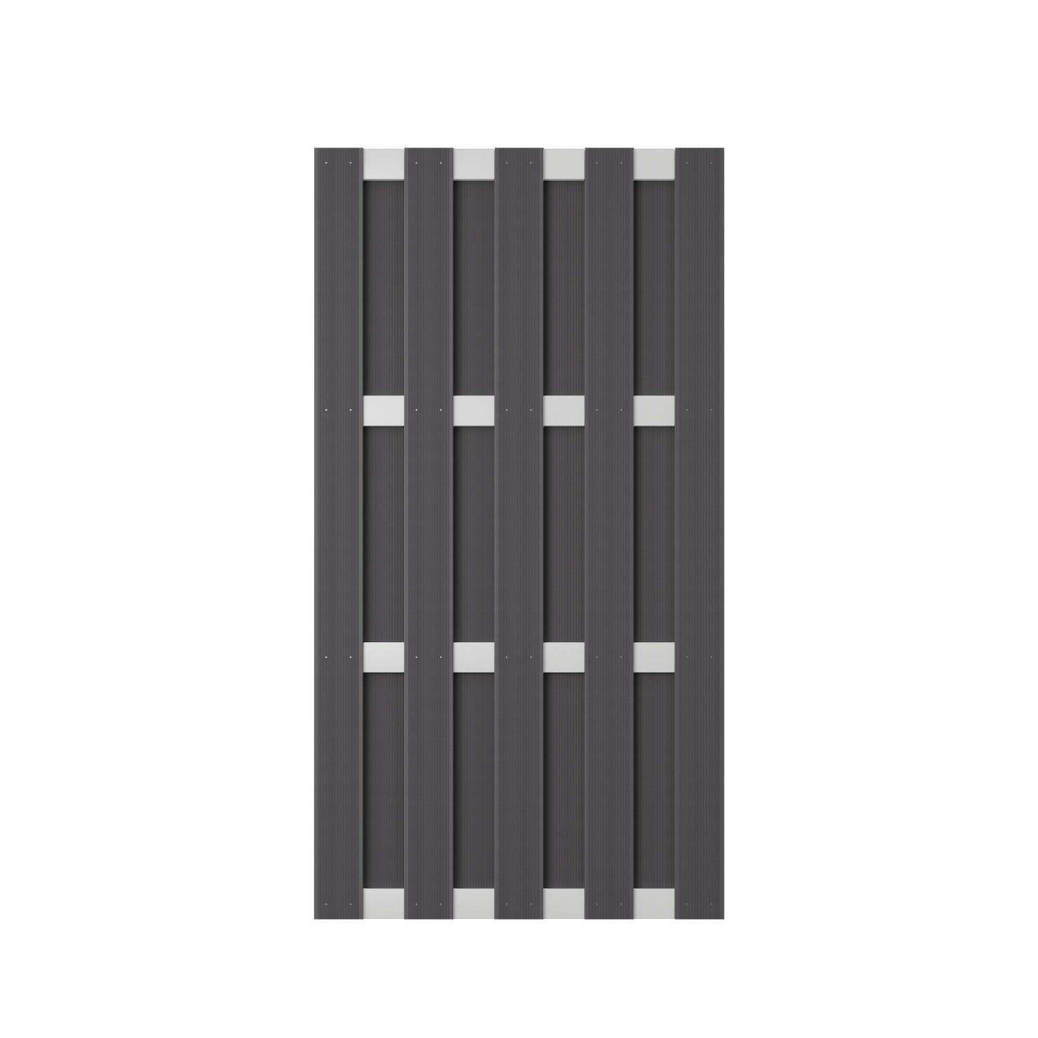T&J WPC-Bretterzaun Eldena 90 cm x 180 cm Grau günstig online kaufen