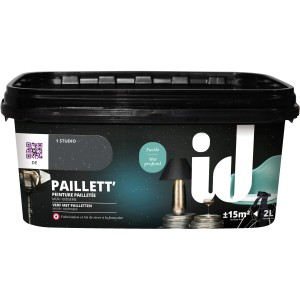 id Wandfarbe Paillett Studio, 2 Liter, für Wände mit Glitzereffekt.