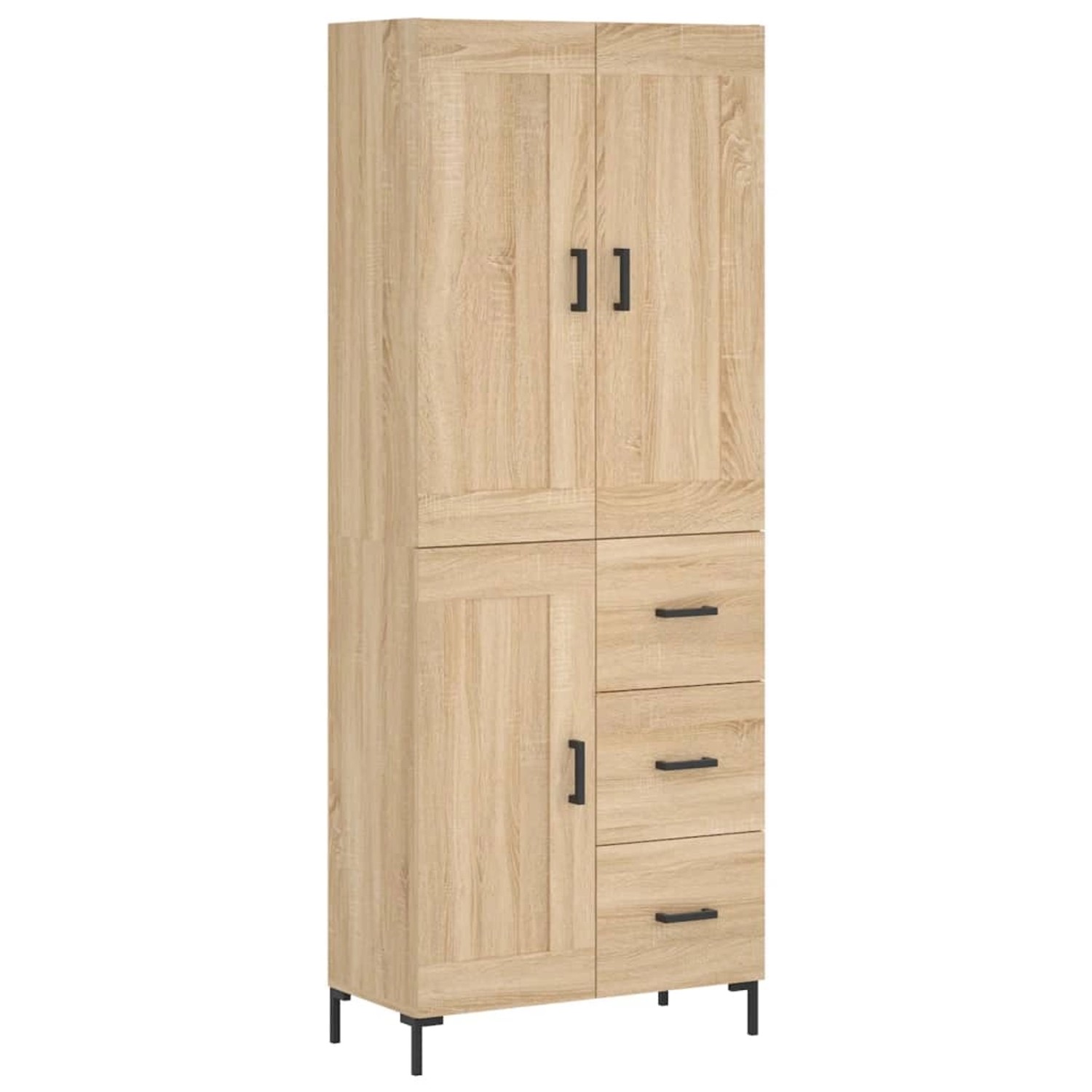 vidaXL Highboard Sonoma-Eiche 69,5x34x180 cm Holzwerkstoff 3200004 günstig online kaufen