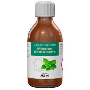 Eilo Sauna Duftkonzentrat Minzige Herbfrische, 250ml Flasche für Saunaöfen & Zubehör.