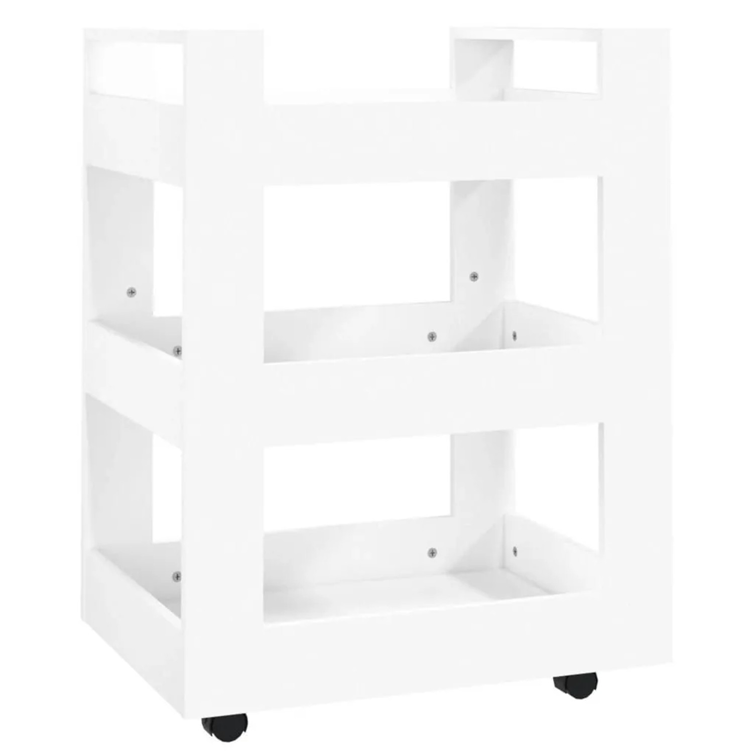 vidaXL Küchenwagen Weiß 60x45x80 cm Holzwerkstoff 816816