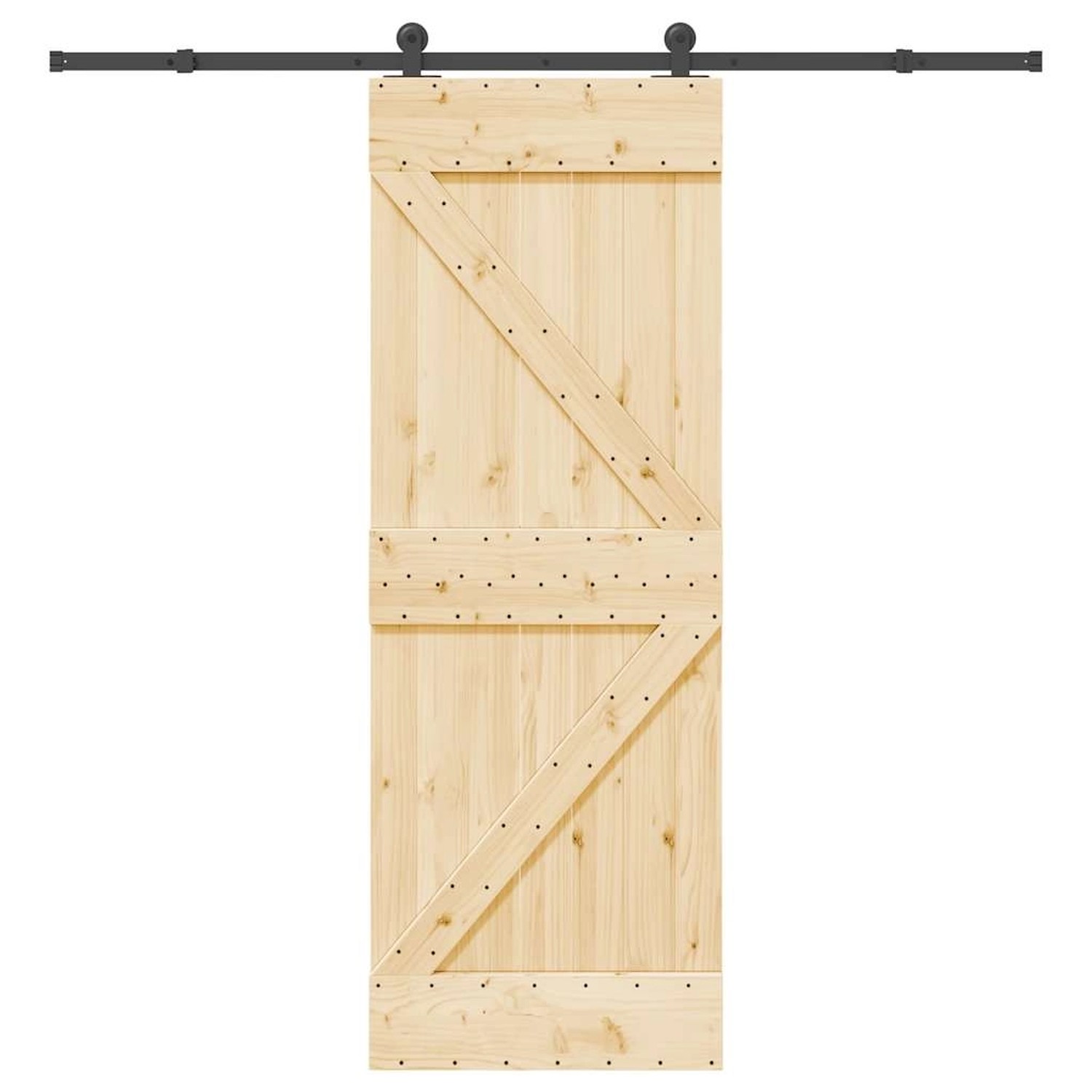 vidaXL Schiebetür mit Beschlag 70x210 cm Massivholz Kiefer 3332622 günstig online kaufen