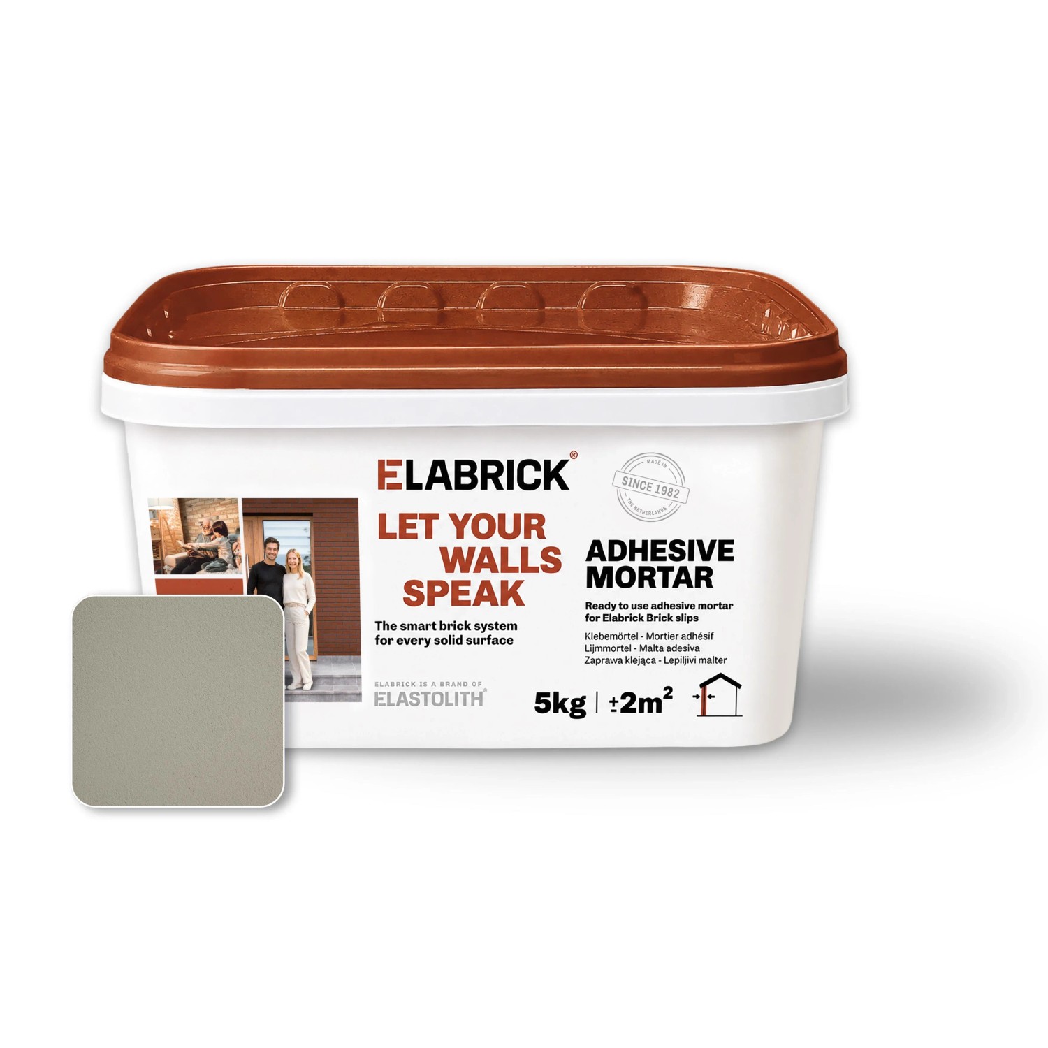 Elabrick Klebemörtel für Verblender 5 kg Hellgrau