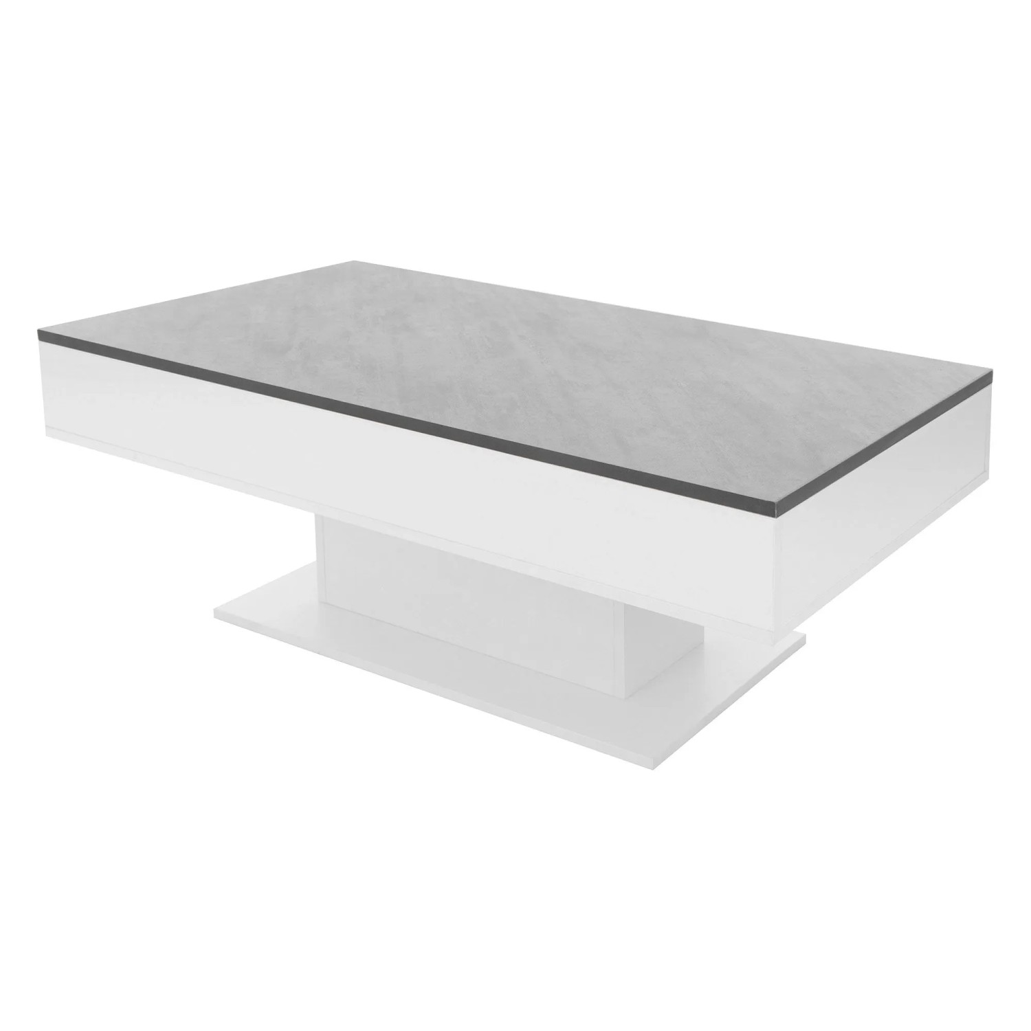ML-Design Couchtisch 110x60x40 cm Beton-Optik/Weiß günstig online kaufen