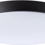 Flache LED-Deckenleuchte Slimline, Ø 78cm, schwarz-weiße Optik, dimmbar.