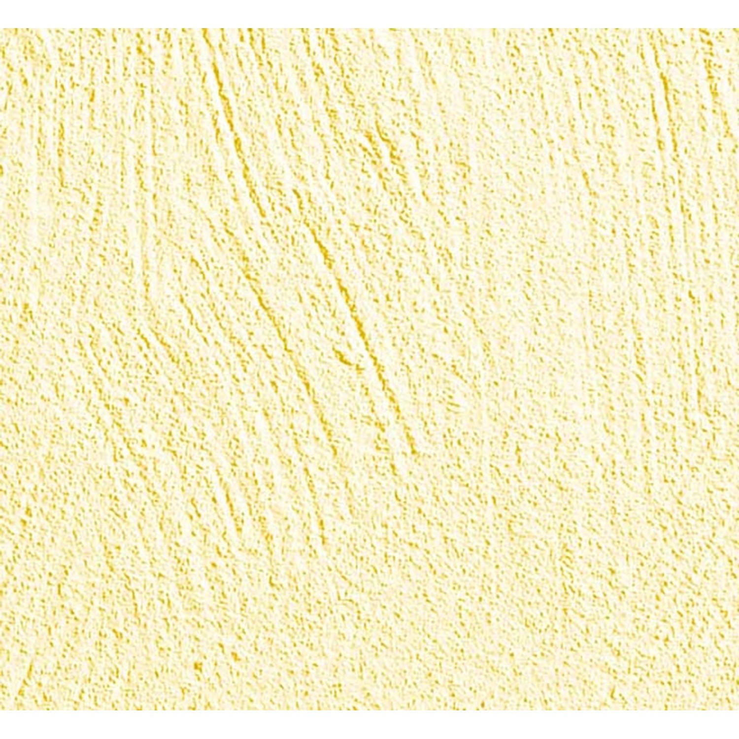 Nahaufnahme von Knauf Compact Color Zitrone Putz, gelbe Wandfarbe.