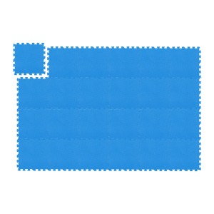 Blaues Relaxdays Bodenschutzmatten 24er Set aus Schaumstoff, ideal für Sport & Fitnessgeräte.