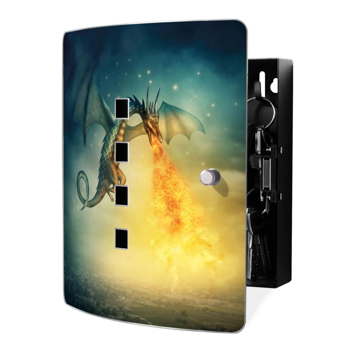 Banjado Design Schlüsselkasten Aus Edelstahl Für 10 Schlüssel 24x21,5x7cm M günstig online kaufen