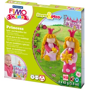 FIMO kids Form & Play Set Princes: Ofenhärtende Modelliermasse für Kinder zum Modellieren und Spielen.