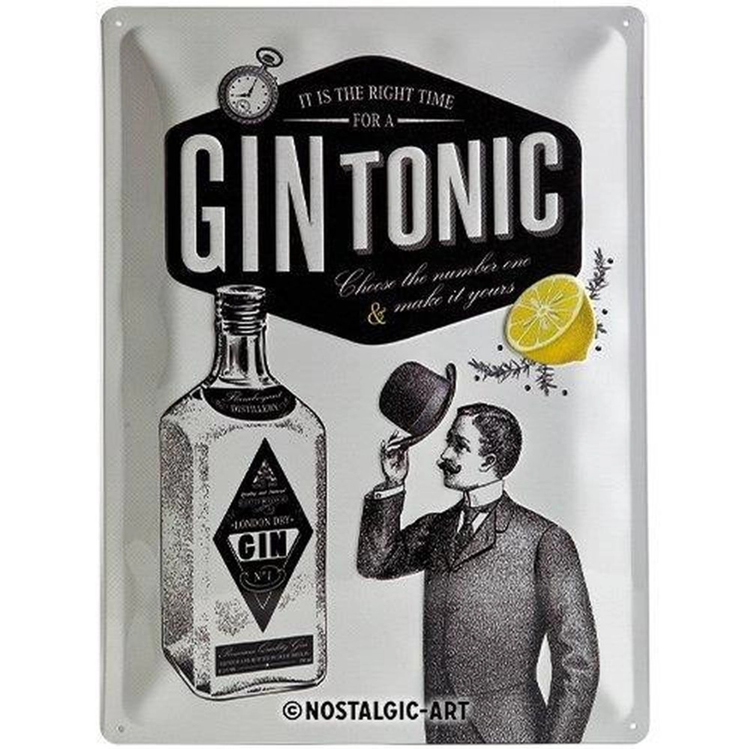 Nostalgic-Art Blechschild 30 x 40 cm - Open Bar - Gin Tonic günstig online kaufen