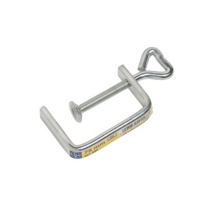 LUX Laubsägezwinge 75 mm Classic aus verzinktem Stahl mit Flügelschraube.