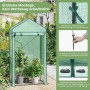 WOLTU Foliengewächshaus Treibhaus Gartenhaus Gewächshaus 100x50x190cm Grün_6