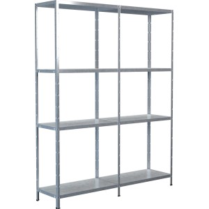 Schulte Steckregal Set, verzinkt, 180x140x35cm, mit 8 Böden. Ideal für Keller, Garage oder Werkstatt.