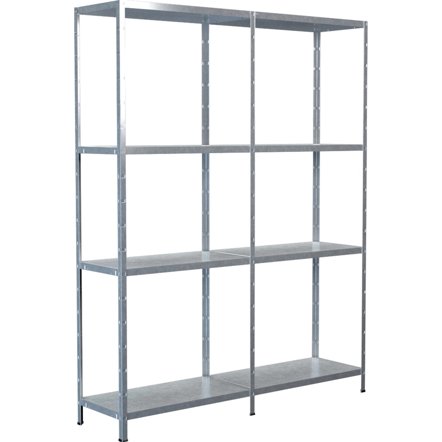 Schulte Set 1 Steckregal/Kellerregal und 1 Anbauregal Verzinkt 180 cm x 140 cm x 35 cm