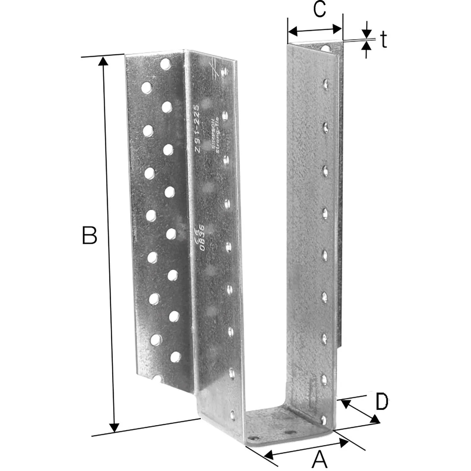 Simpson Balkenschuh BSD 200x280 mm Holzverbinder Außenliegend Stahl Feuerverzinkt