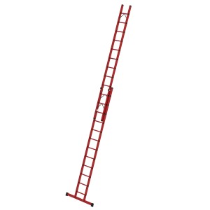 PROREGAL GFK Sprossen-Schiebeleiter, 2-teilig, mit Traverse, 2x12 Sprossen.