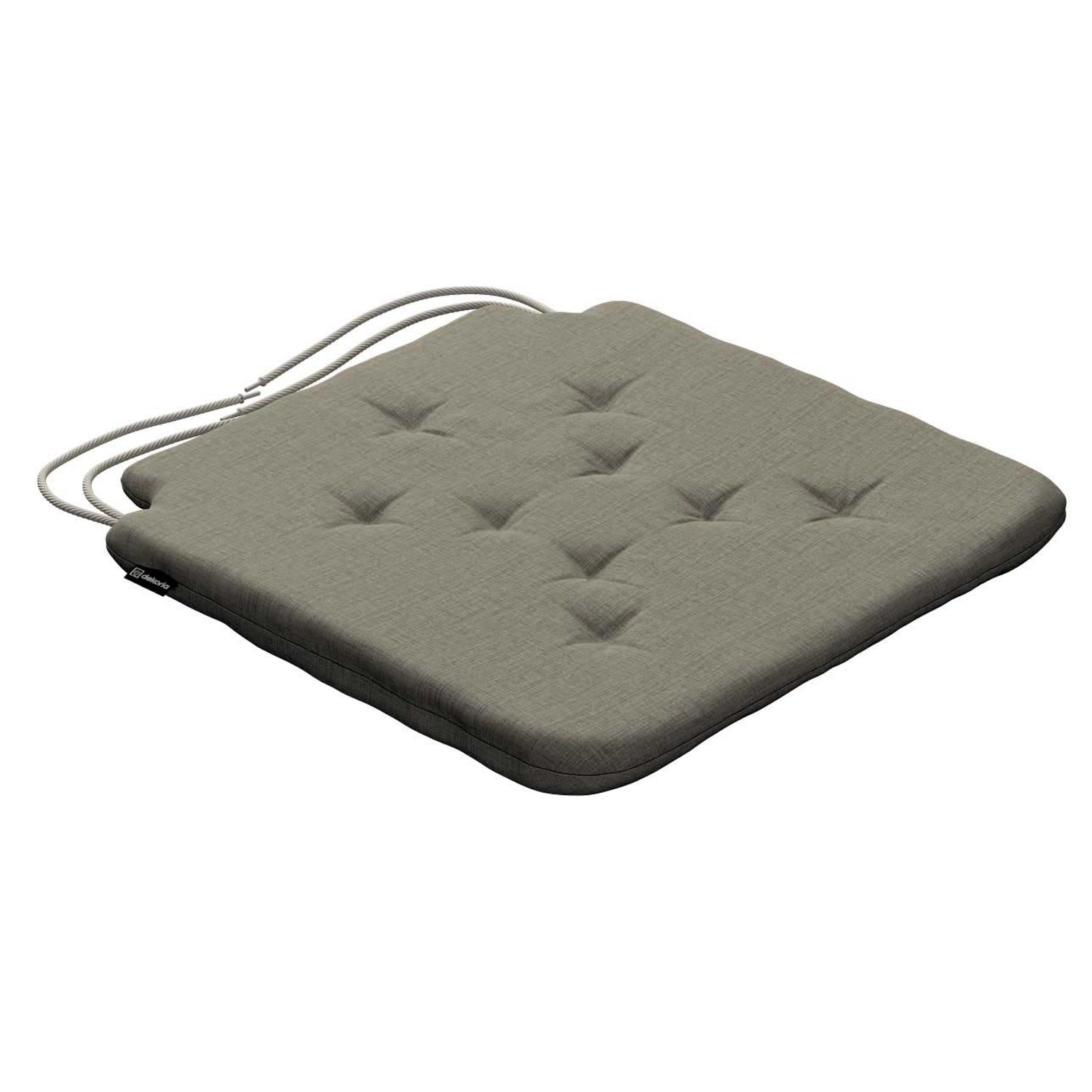 Stuhlkissen Christoph mit Bindeschnur, beige-grau, 42 x 41 x 3,5 cm, Living günstig online kaufen