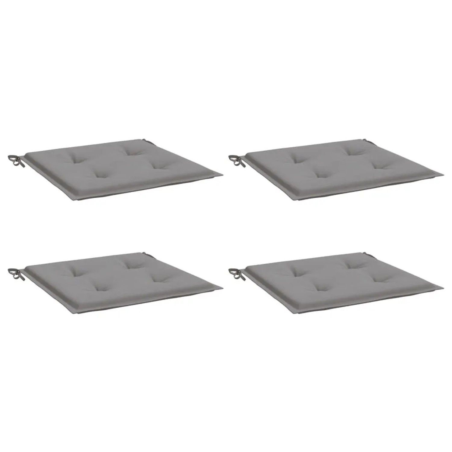 vidaXL Gartenstuhl-Kissen 4 Stk Grau 50x50x4 cm Oxford-Gewebe 314040 günstig online kaufen