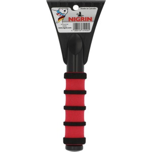 Nigrin Eisschaber mit Softgriff 2K, schwarz/rot, für müheloses Enteisen von Autoscheiben.