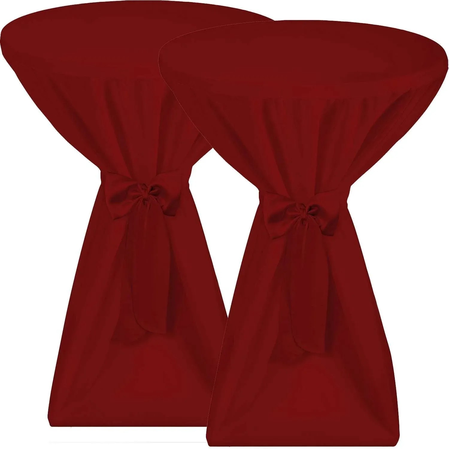 Beautissu Premium Stehtischhusse Ø 60cm Bordeaux 2tlg
