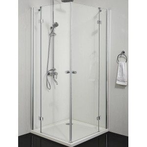 Sanotechnik Smartflex Schwingtür rechts, 6mm Sicherheitsglas, Chromrahmen. Duschtür für barrierefreies Bad.