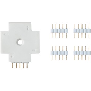 Paulmann LED-Strip X-Verbinder MaxLED, weiß, für flexible LED-Streifen-Verbindungen.