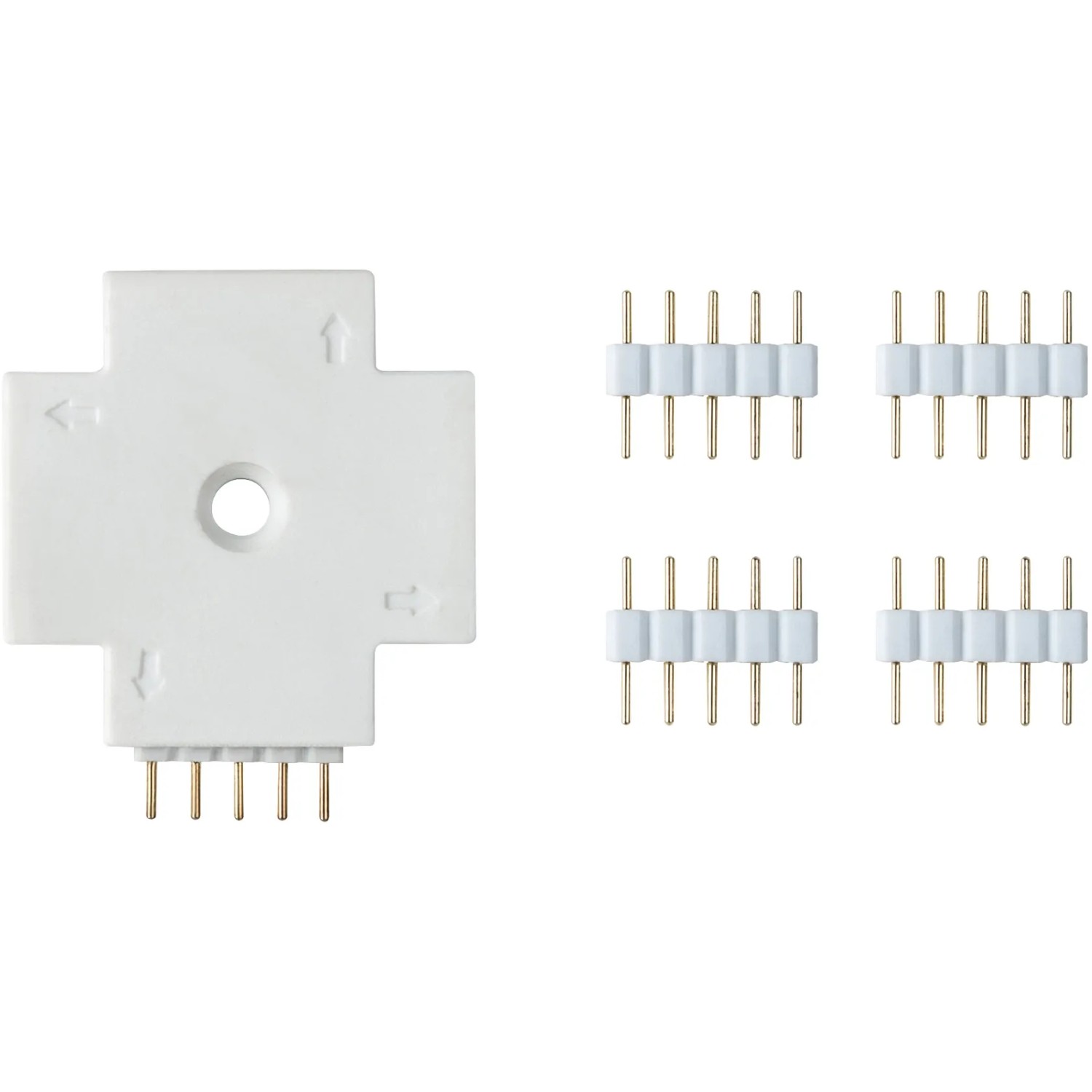 Paulmann LED-Strip X-Verbinder MaxLED, weiß, für flexible LED-Streifen-Verbindungen.