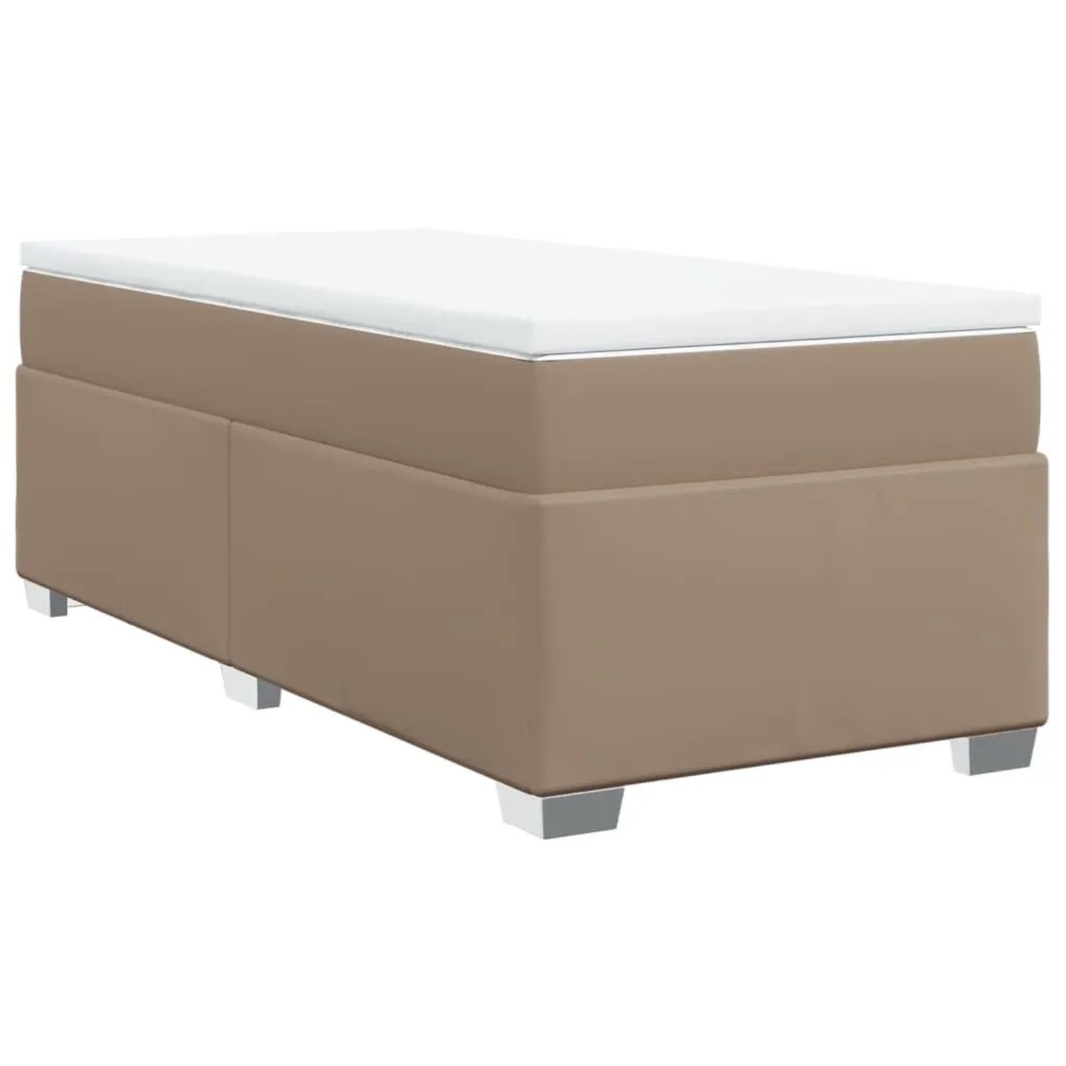 vidaXL Boxspringbett Matratze Cappuccino-Braun 100x200cm Kunstleder 3285200 günstig online kaufen