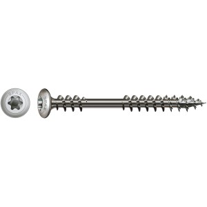 Spax Terrassenschraube, Zylinderkopf, T-Star plus Antrieb, Ø 5x50 mm, Edelstahl, Detailansicht.