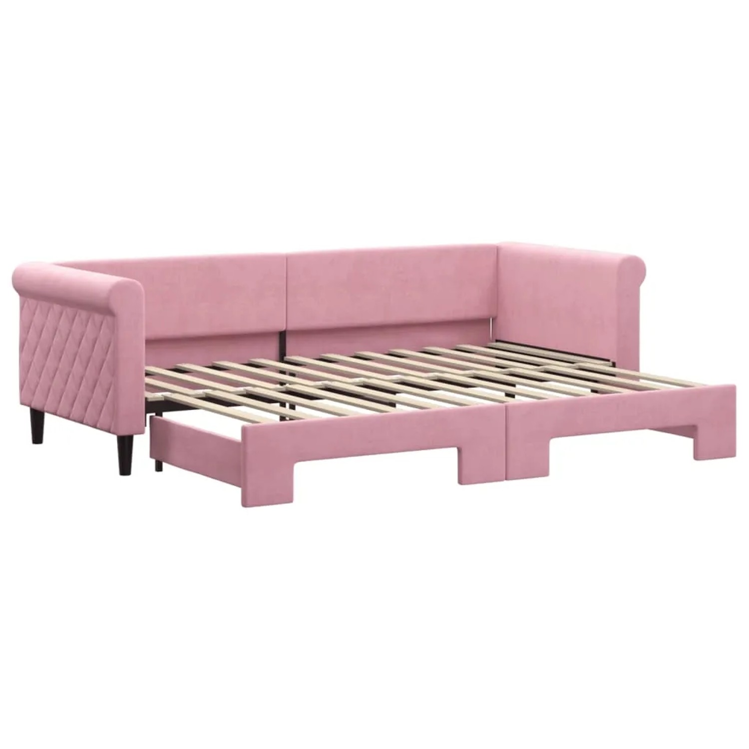 vidaXL Tagesbett Ausziehbar Rosa 80x200 cm Samt1884554