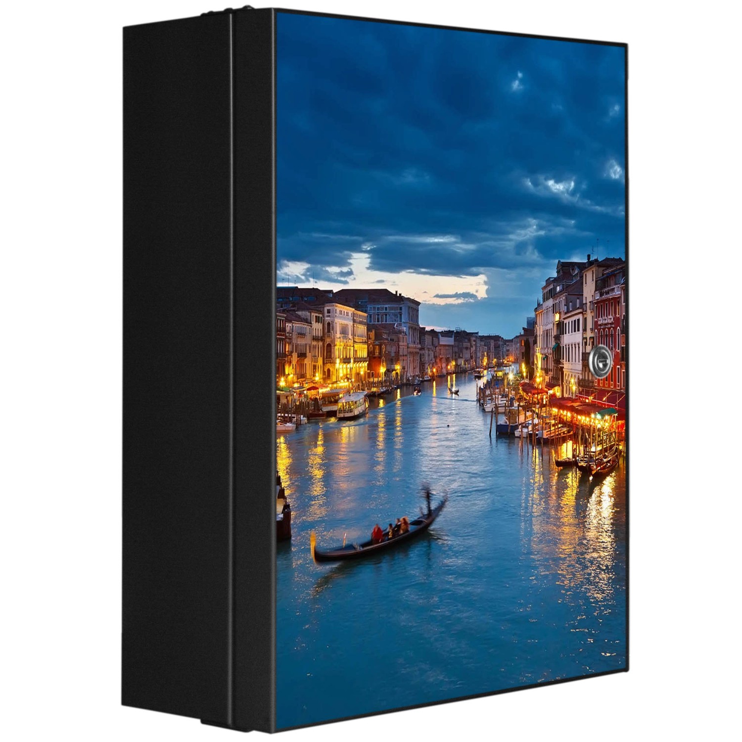 Banjado XXL Medizinschrank Abschliessbar 35x46x15cm Arzneischrank Anthrazit günstig online kaufen