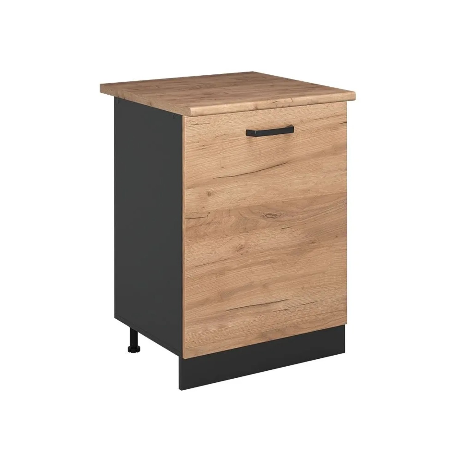Vicco Küchenunterschrank R-Line Goldkraft Eiche/Anthrazit 60 x 82 mit 1 Tür Arbeitsplatte Goldkraft Eiche Art Nr 72036