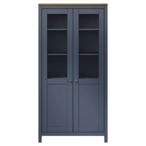 vidaXL Highboard Hill Grau 85x37x170,5 cm Massivholz Kiefer 289013