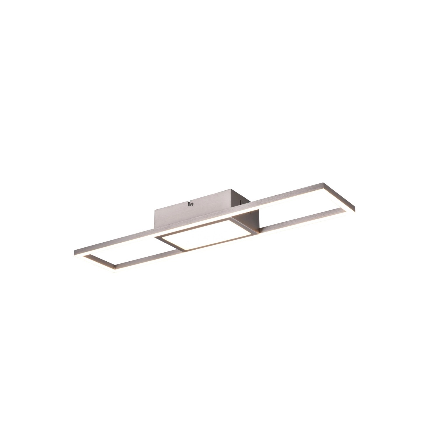 Reality LED-Deckenleuchte 1-flammig Rigido Nickel Matt 60 cm x 13 cm