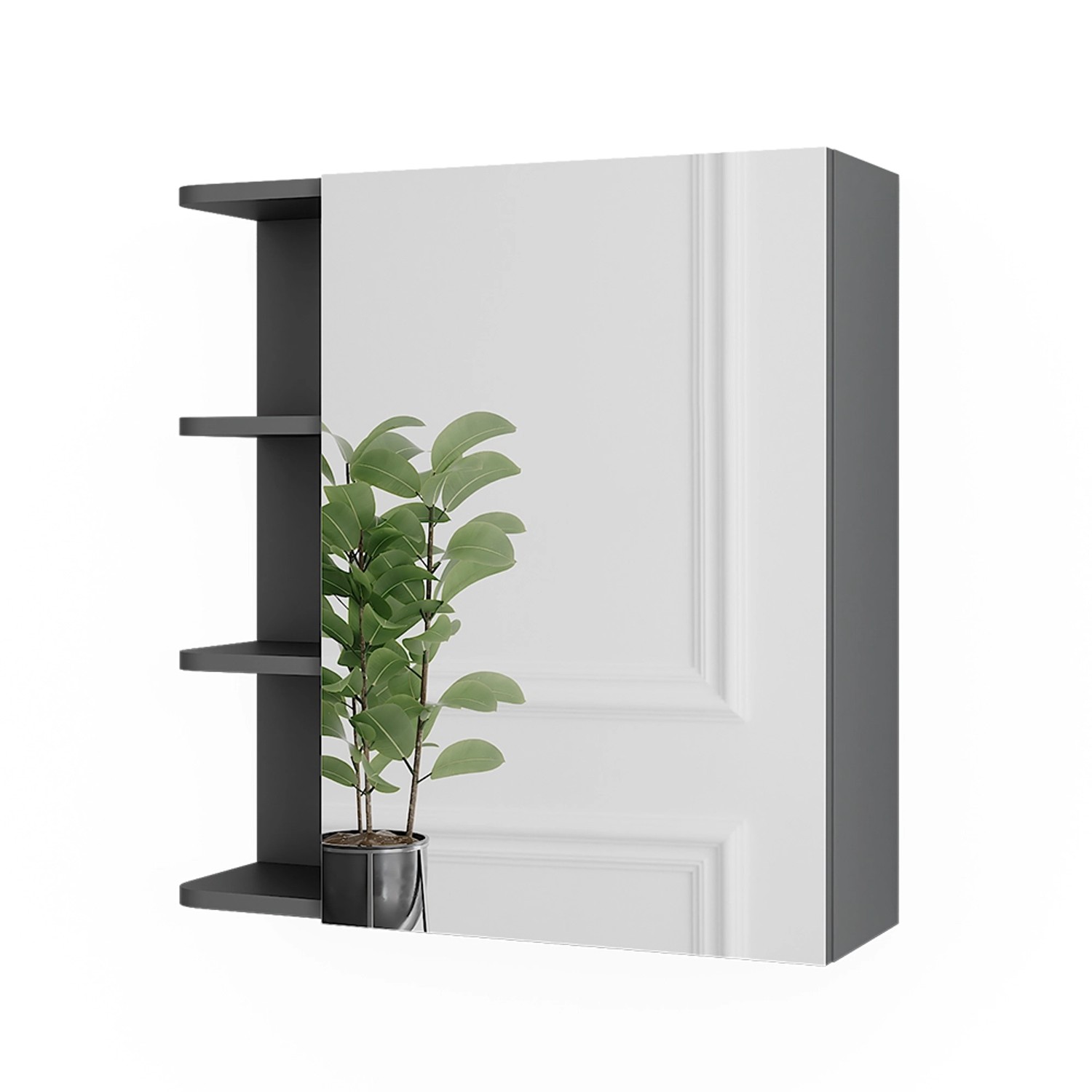 Thumbnail - Vicco Spiegelschrank Fynn Anthrazit 62 x 64 cm