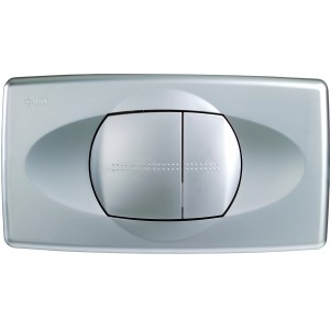 Verosan Drückerplatte, matt Chrom, für Unterputzspülkasten mit Dual-Spültechnik.