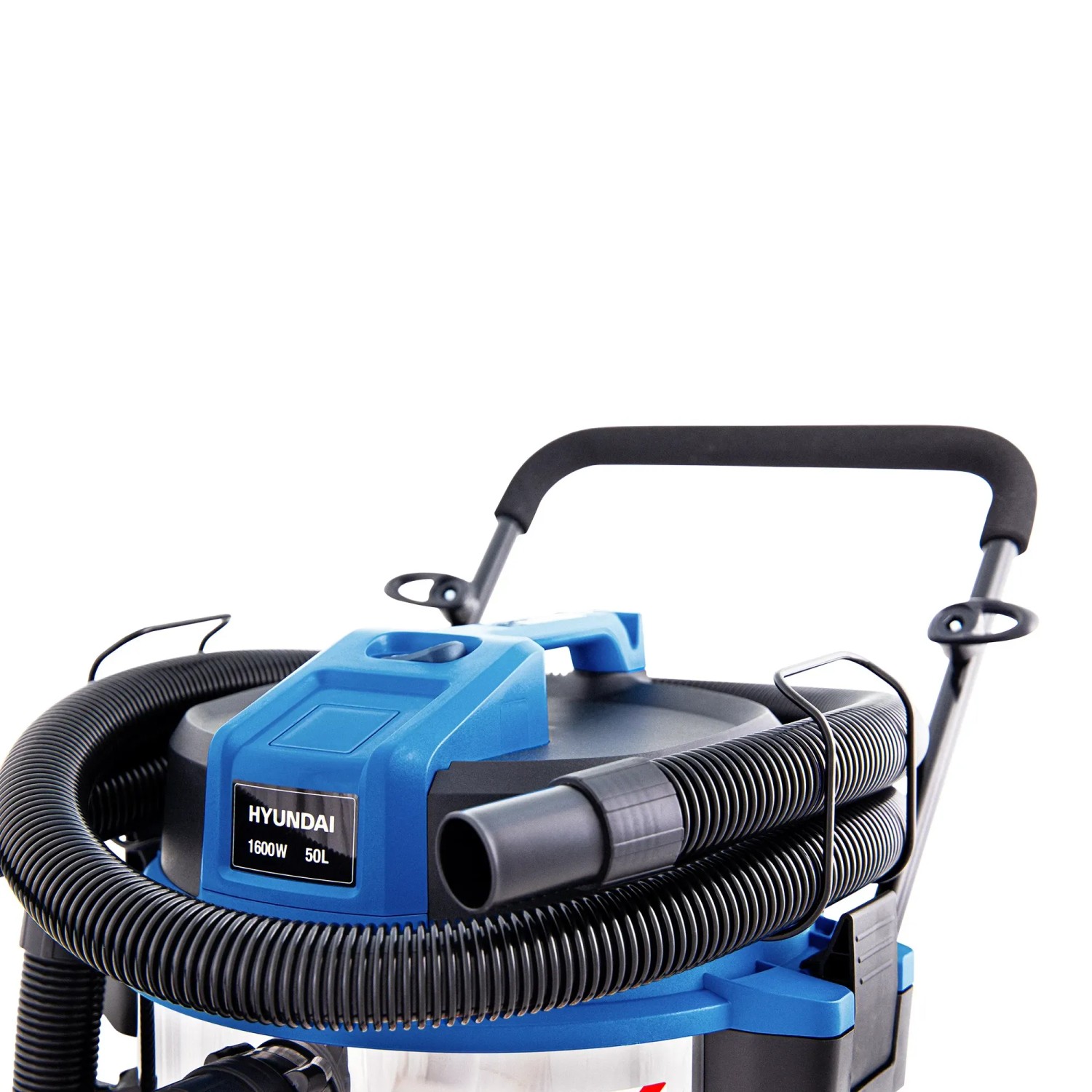 Hyundai Nass-Trockensauger VCWD1650E, 1600 W, 50 l Tank, mit Schlauch und Griff.