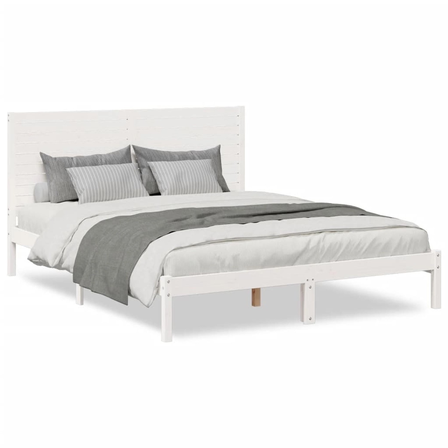 vidaXL Massivholzbett Extra Lang ohne Matratze Weiß 160x220 cm 3309316 günstig online kaufen