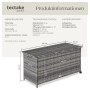 Tectake Auflagenbox Kuusamo, 253 L, Rattangeflecht, mit Rollen und Griff, Maße: 116x54x64 cm.