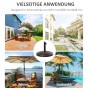 Outsunny Schirmständer Bronze, vielseitig einsetzbar für Terrasse, Balkon und Poolbereich.