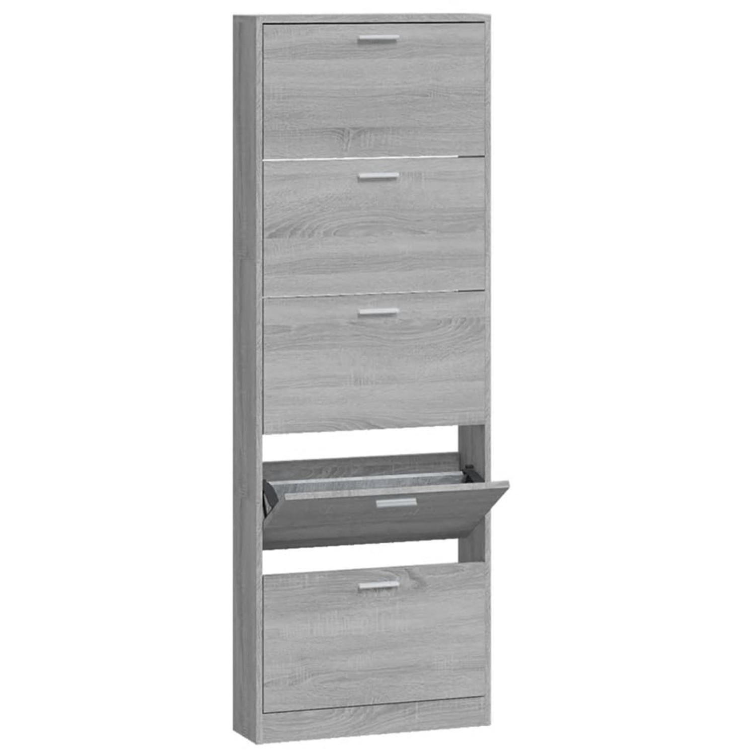 vidaXL Schuhschrank Grau Sonoma 59x17x169 cm Holzwerkstoff 342516 günstig online kaufen