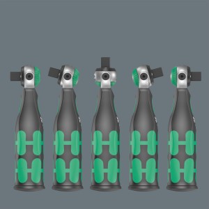 Wera Zyklop Pocket 2 Knarren-Set, 18-teilig. Kompaktes Schraubendreher-Set für unterwegs.