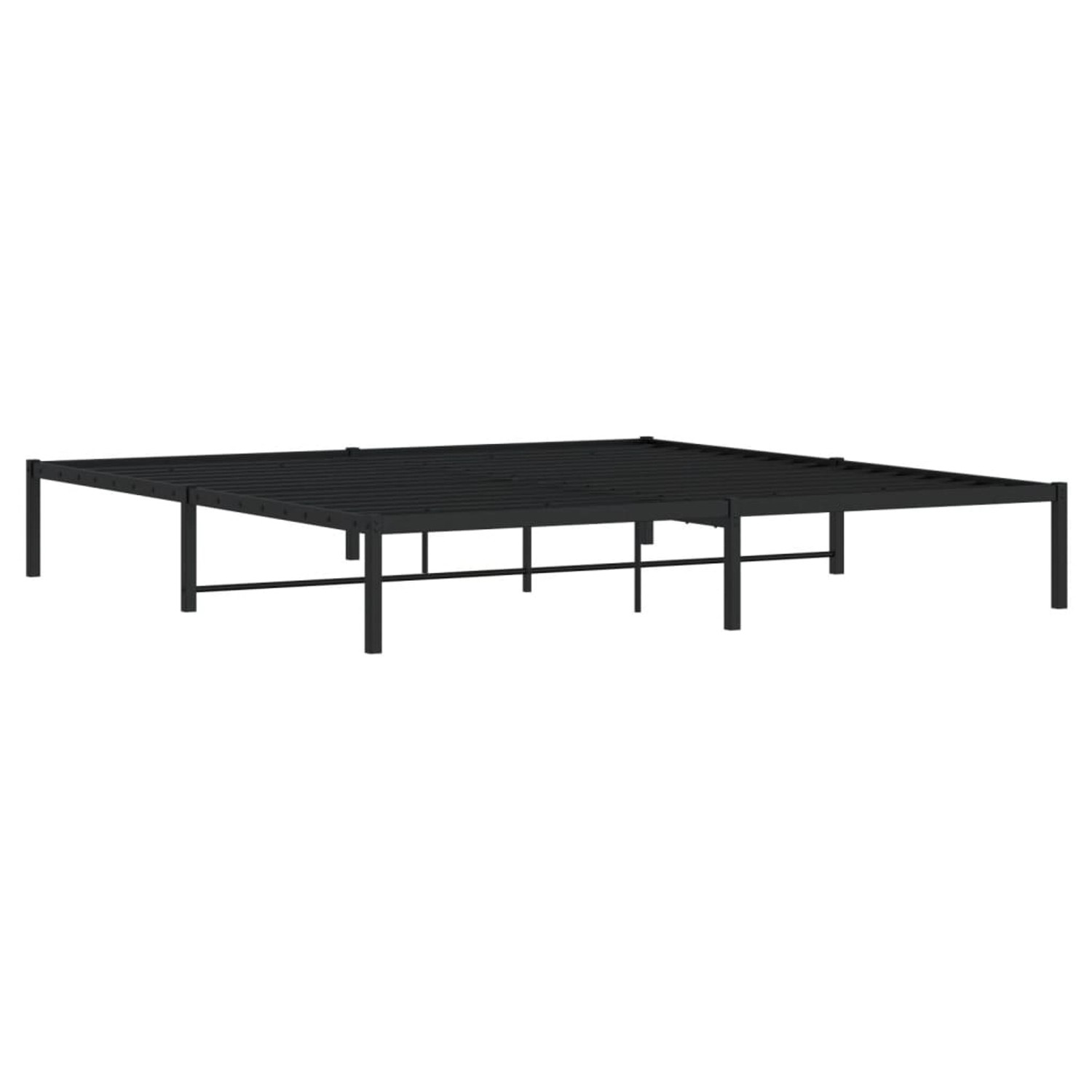 Schwarzes Metall Bettgestell (193x203 cm) von vidaXL für Betten & Schlafzimmer.