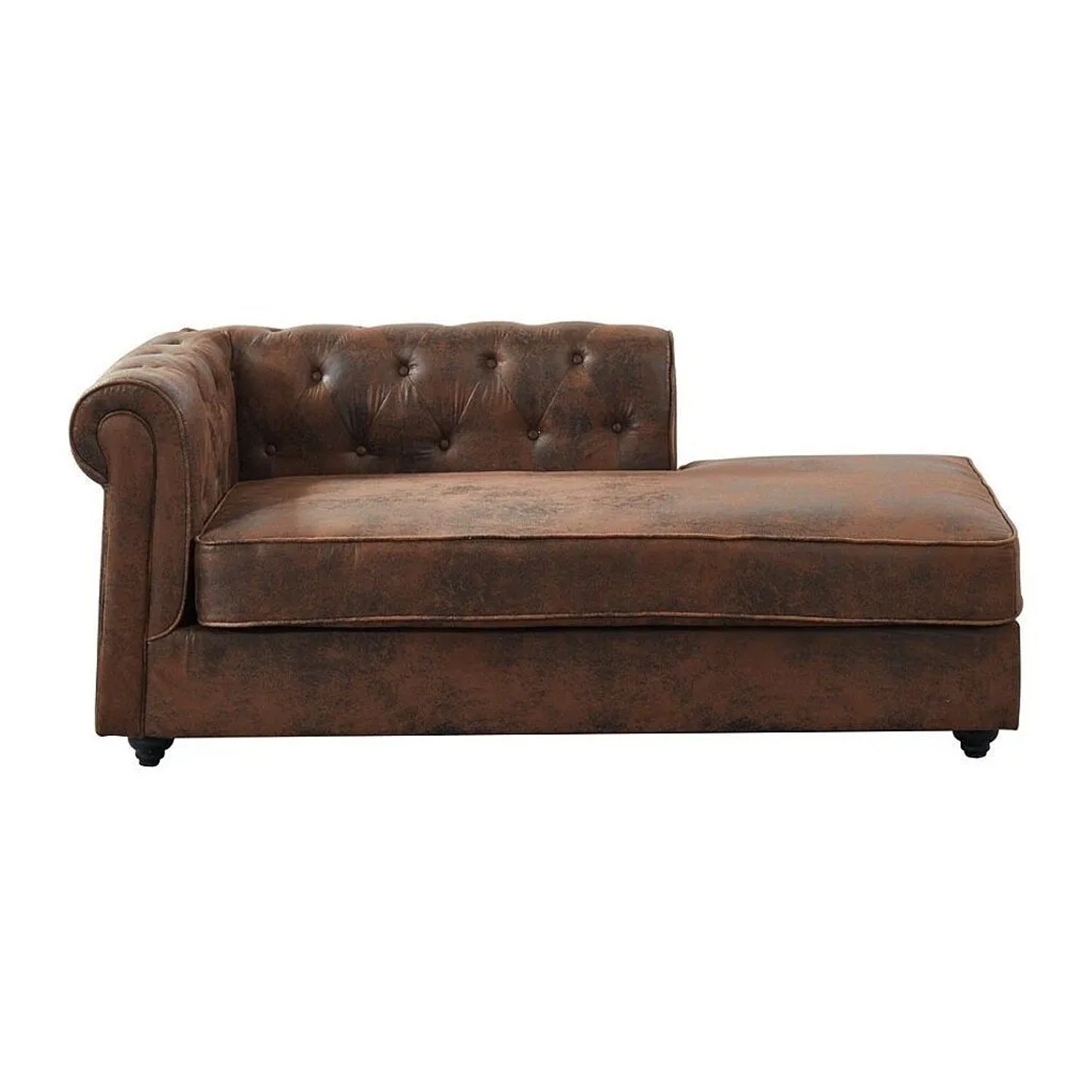 Vente-unique Recamiere Ohne Schlaffunktion Shirel Braun 170 cm